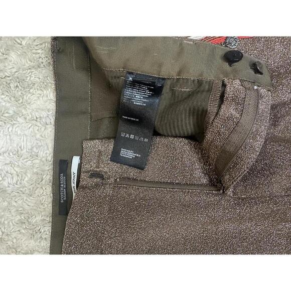 Scotch & Soda gold metallic Lurex tailored pants Size XS - Picture 5 of 9